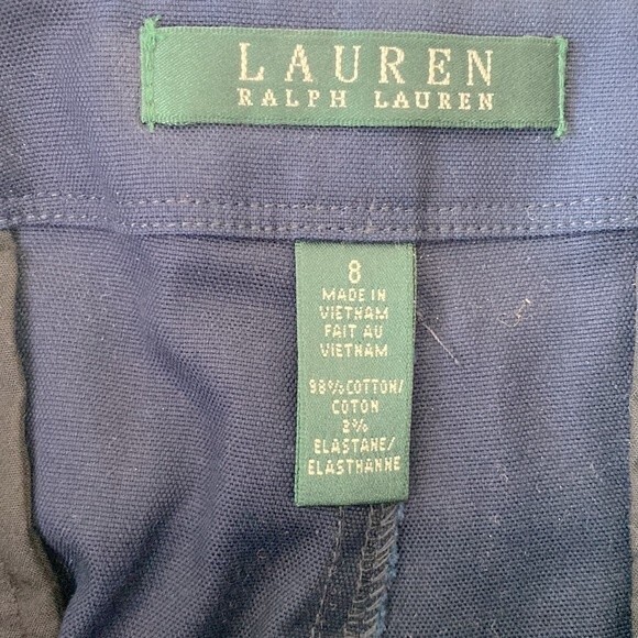 Lauren Ralph Lauren Navy Blue Pencil Skirt with Back Vent - Size 8 - Picture 4 of 7